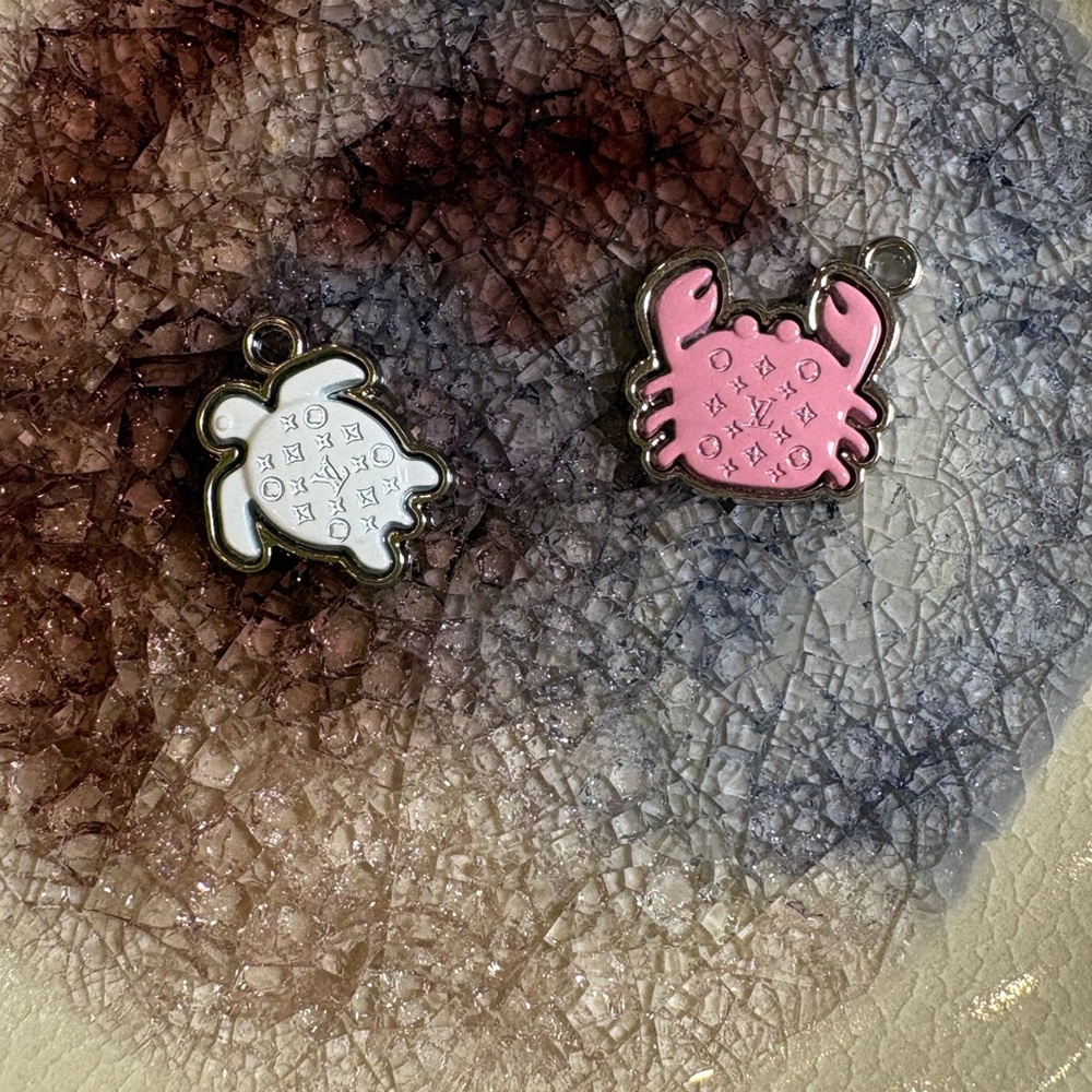 Louis Vuitton Pink and White Charm Set